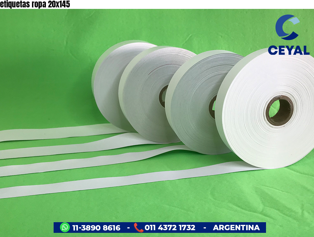 etiquetas ropa 20x145