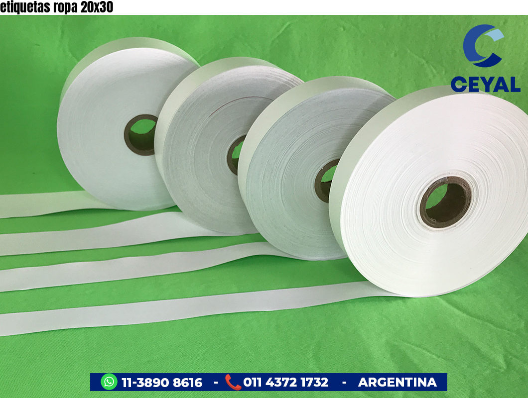 etiquetas ropa 20x30