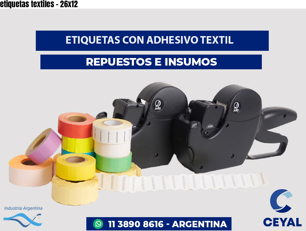 etiquetas textiles - 26x12