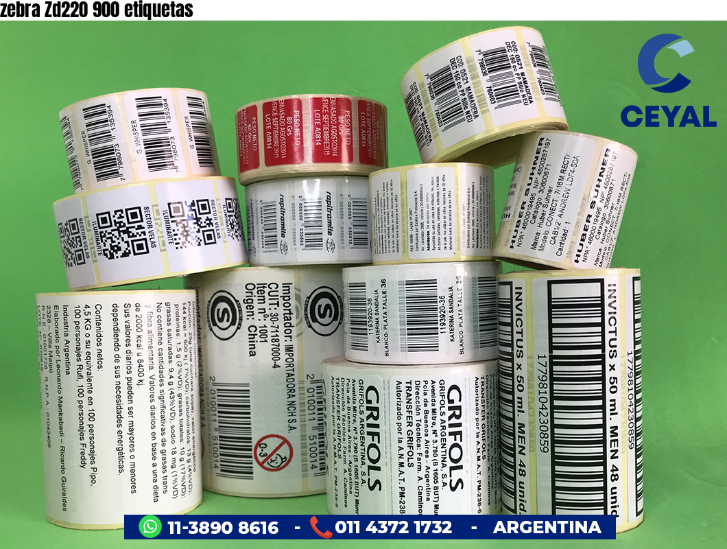 zebra Zd220 900 etiquetas