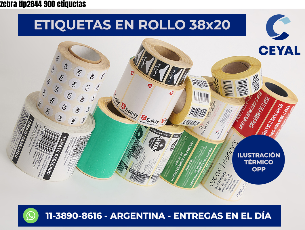 zebra tlp2844 900 etiquetas