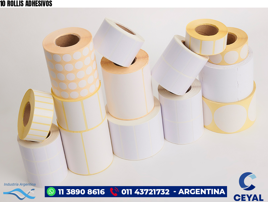 10 ROLLIS ADHESIVOS