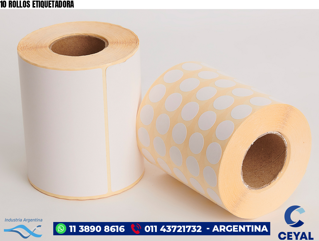 10 ROLLOS ETIQUETADORA
