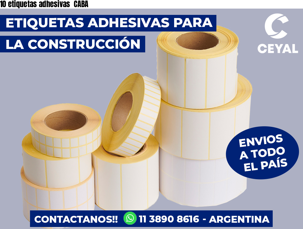 10 etiquetas adhesivas CABA