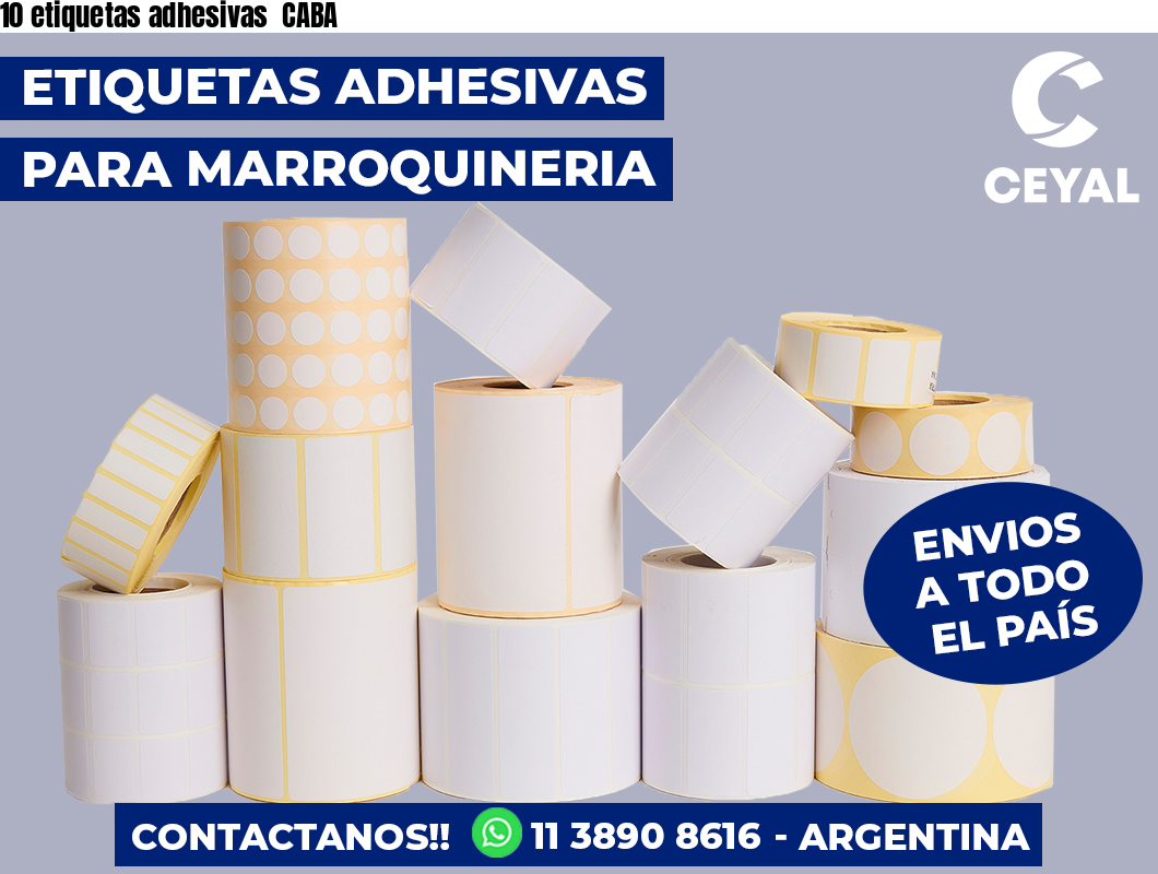 10 etiquetas adhesivas CABA
