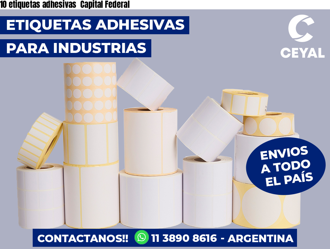 10 etiquetas adhesivas Capital Federal