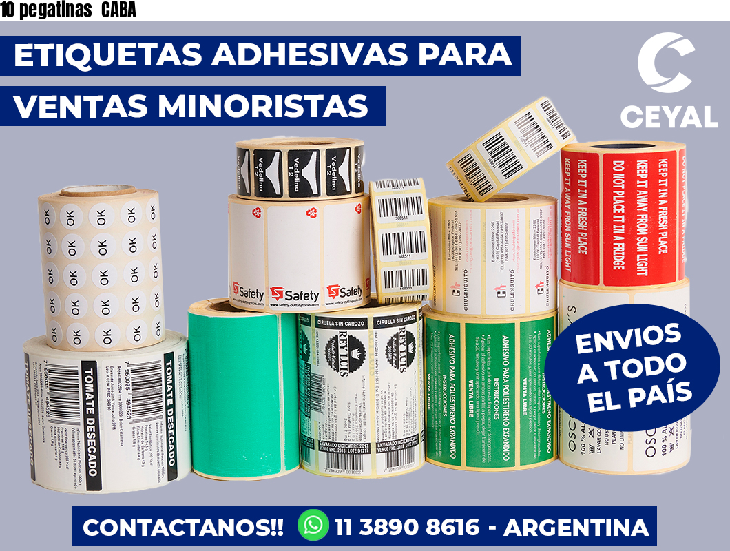 10 pegatinas CABA