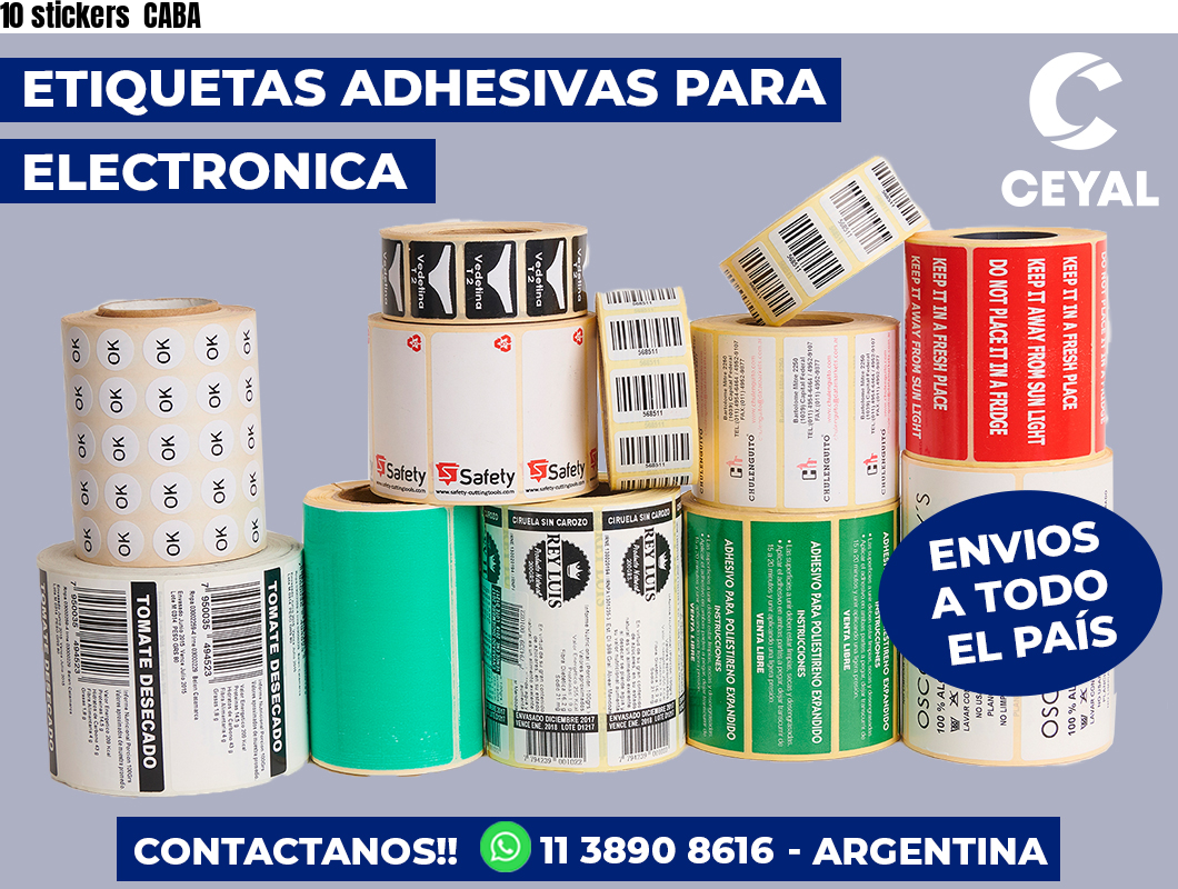 10 stickers CABA