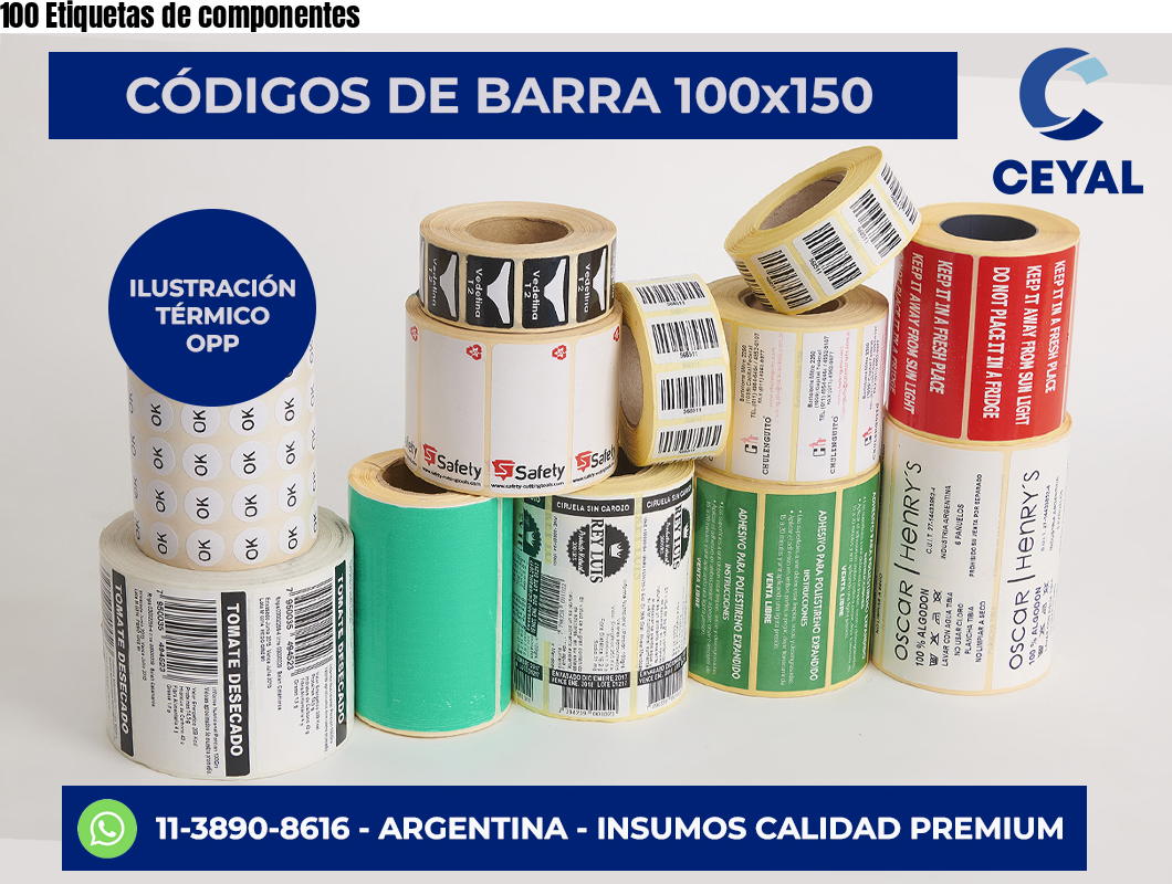 100 Etiquetas de componentes