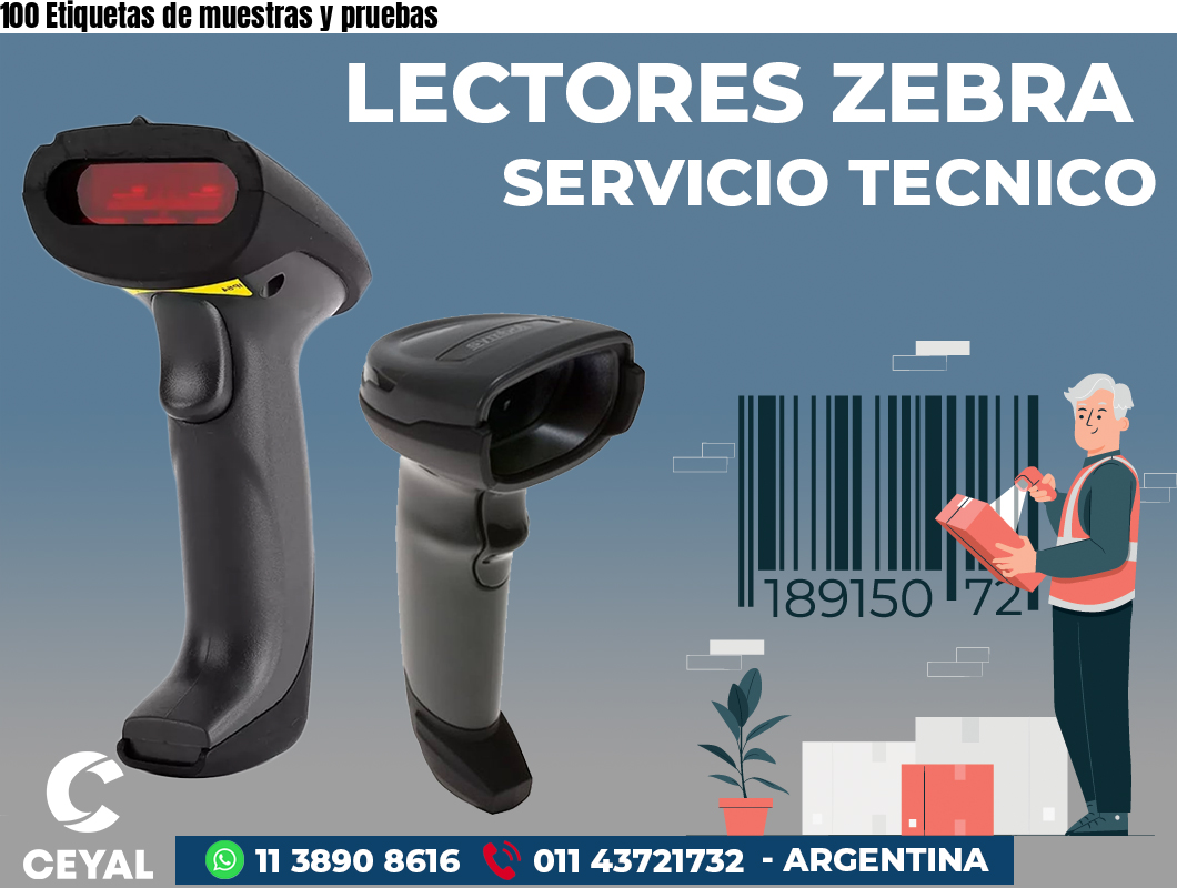 100 Etiquetas de muestras y pruebas