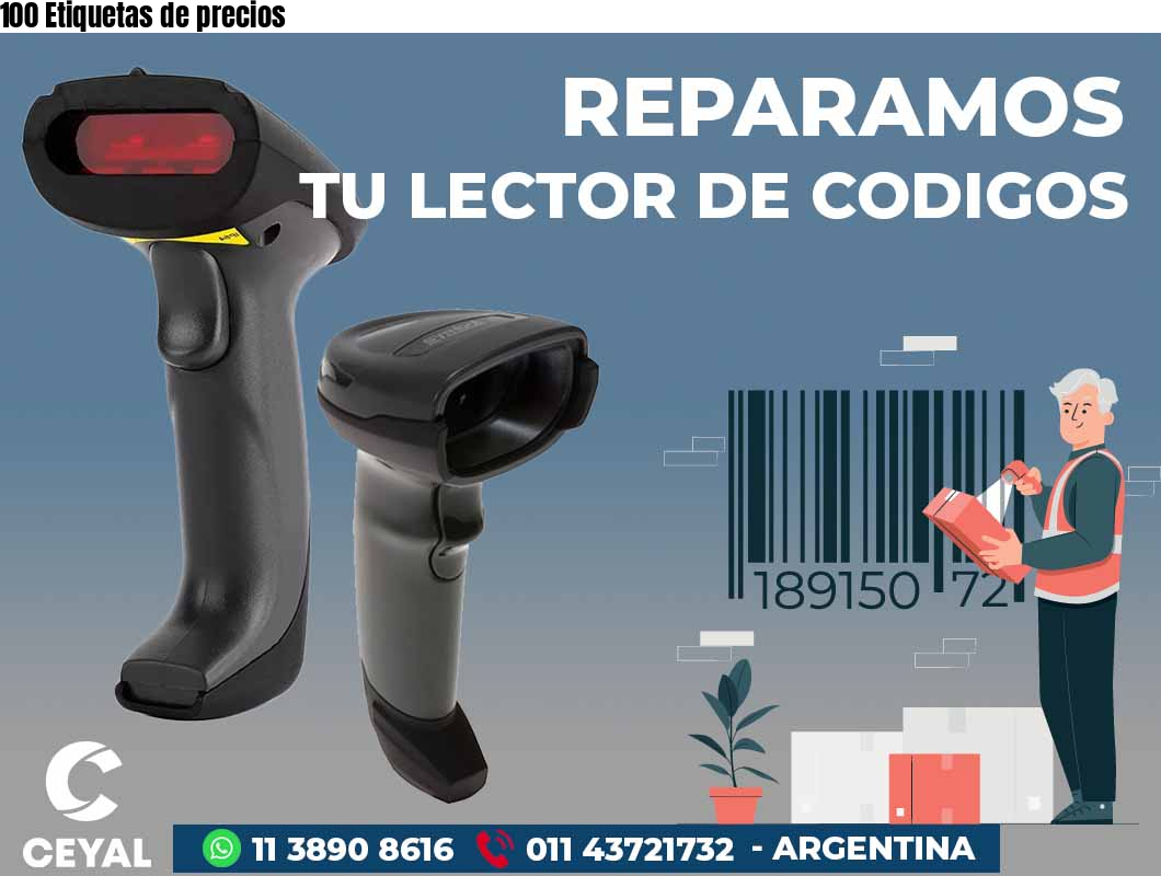 100 Etiquetas de precios