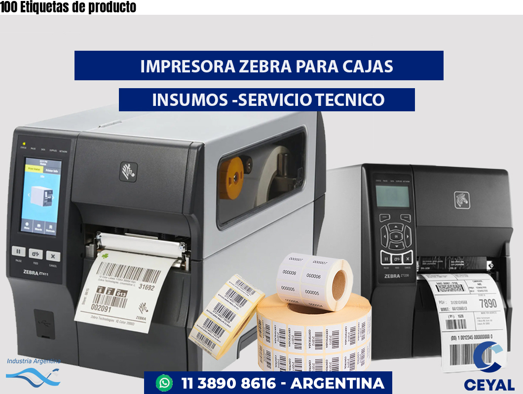 100 Etiquetas de producto