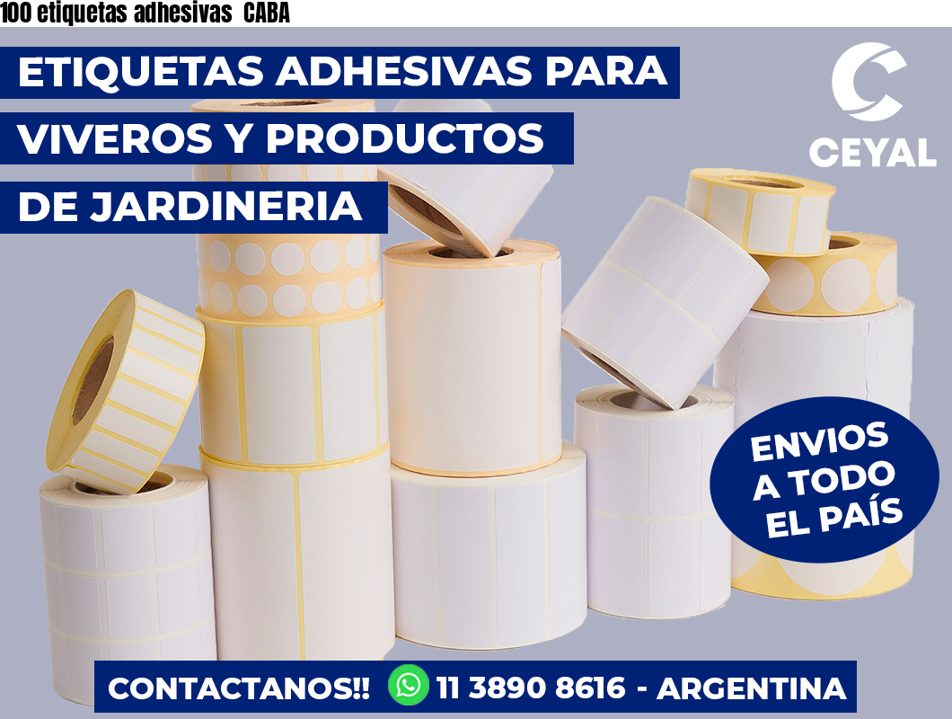 100 etiquetas adhesivas CABA