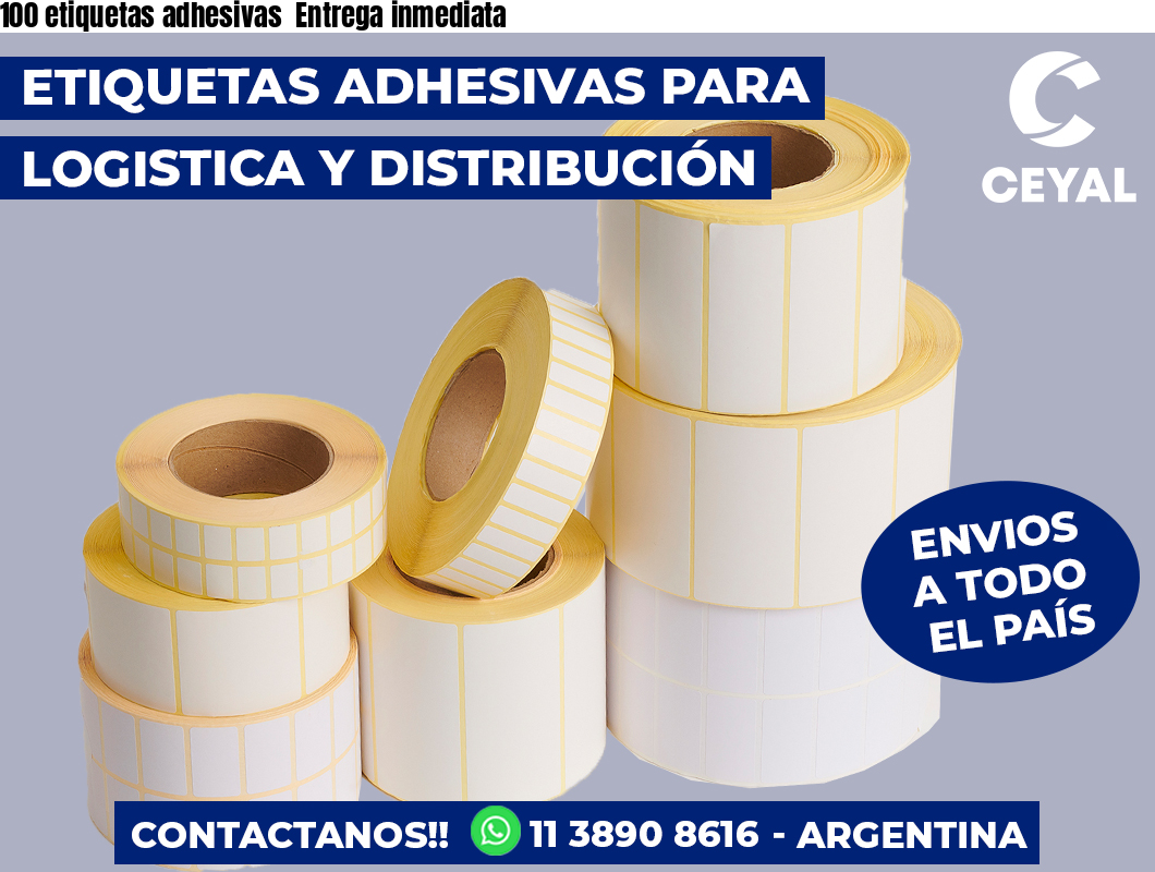 100 etiquetas adhesivas Entrega inmediata