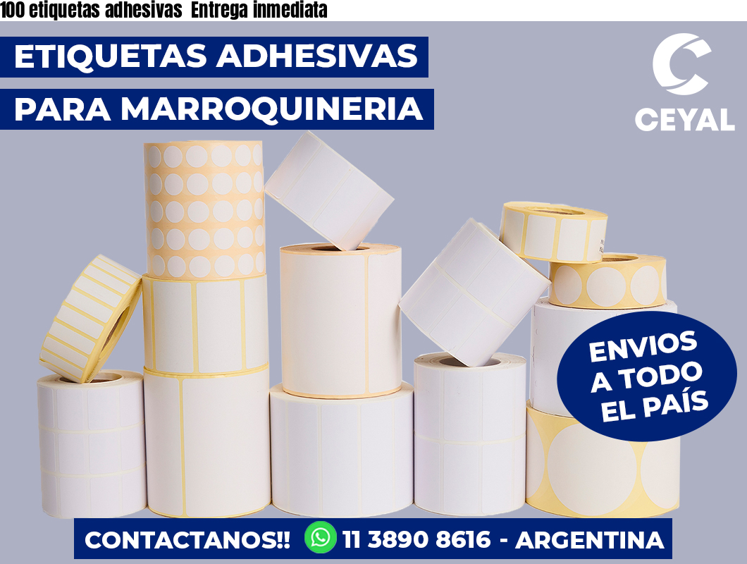 100 etiquetas adhesivas Entrega inmediata