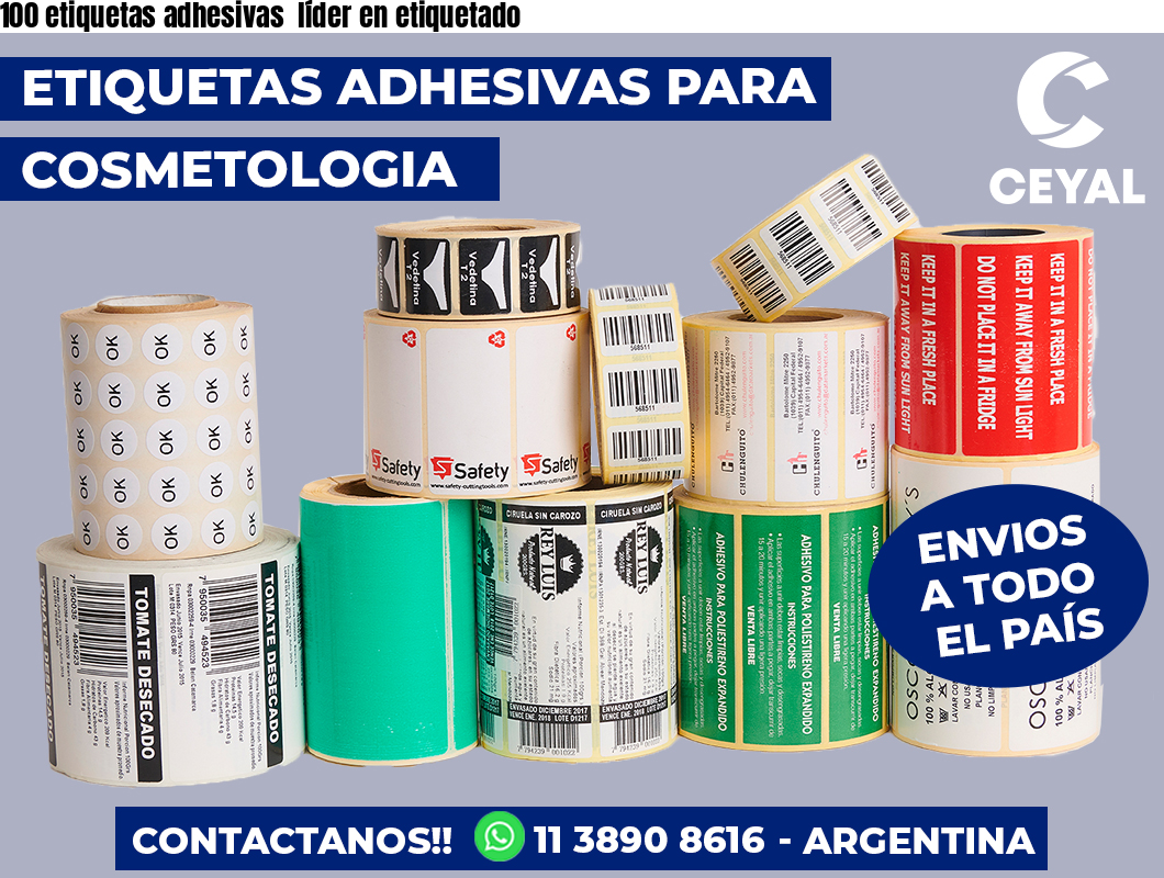 100 etiquetas adhesivas líder en etiquetado
