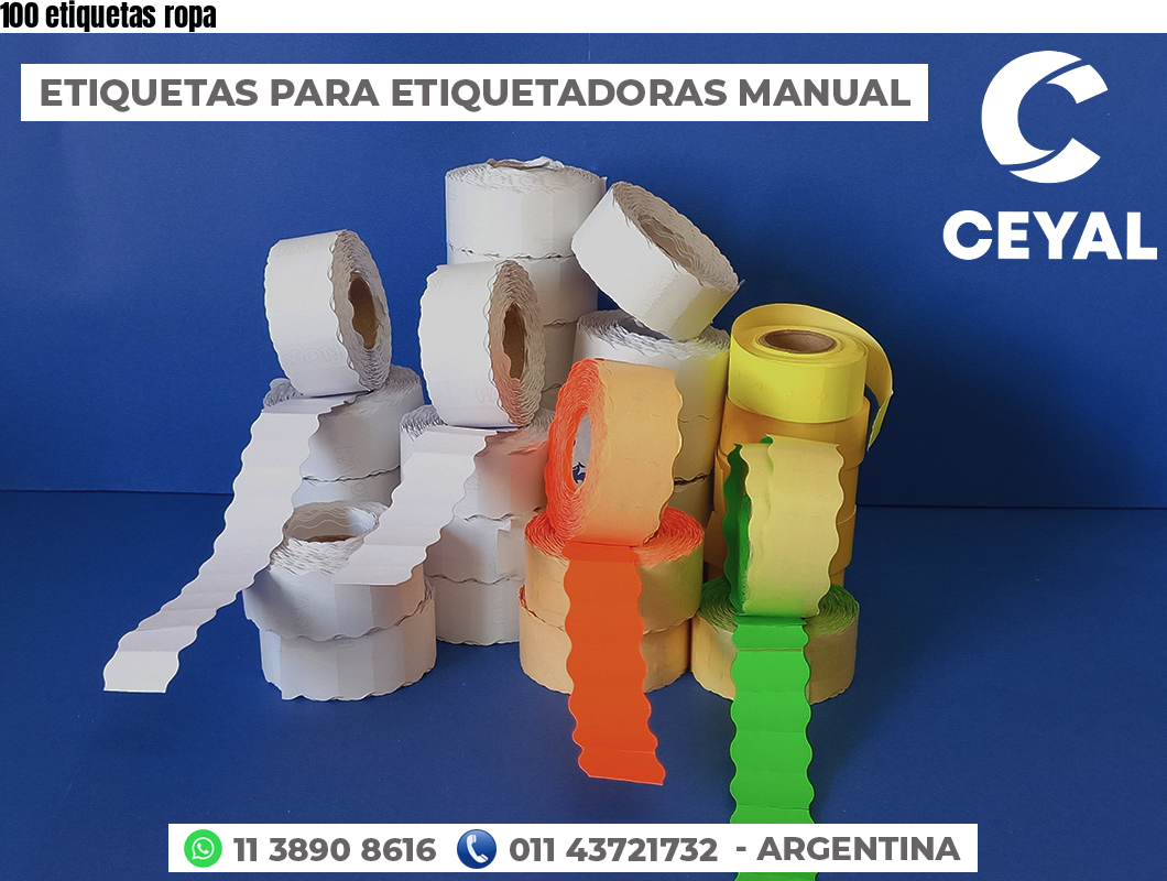 100 etiquetas ropa