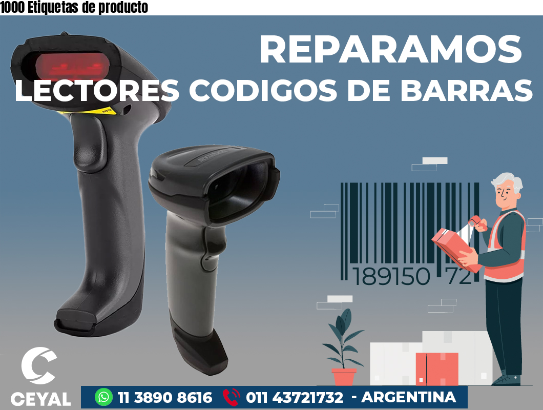 1000 Etiquetas de producto