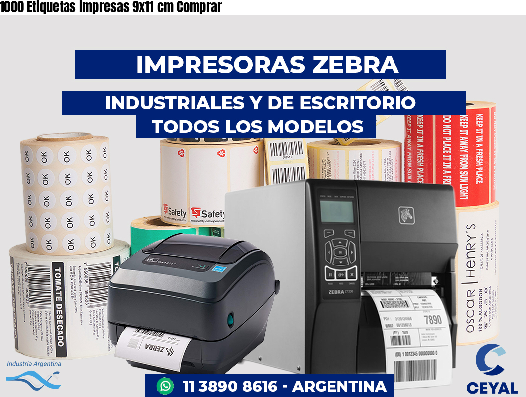 1000 Etiquetas impresas 9x11 cm Comprar