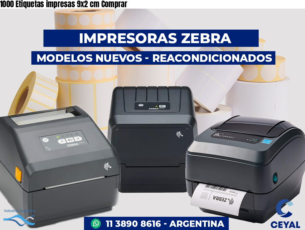 1000 Etiquetas impresas 9x2 cm Comprar