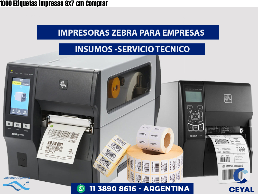 1000 Etiquetas impresas 9x7 cm Comprar