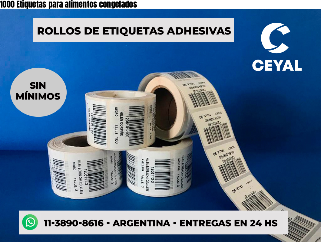1000 Etiquetas para alimentos congelados