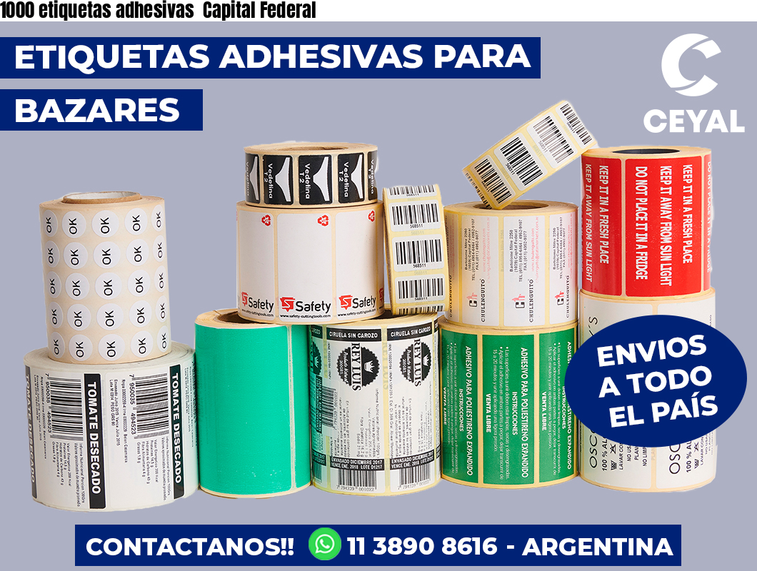 1000 etiquetas adhesivas  Capital Federal