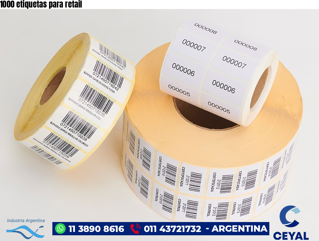 1000 etiquetas para retail
