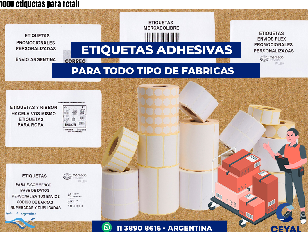 1000 etiquetas para retail