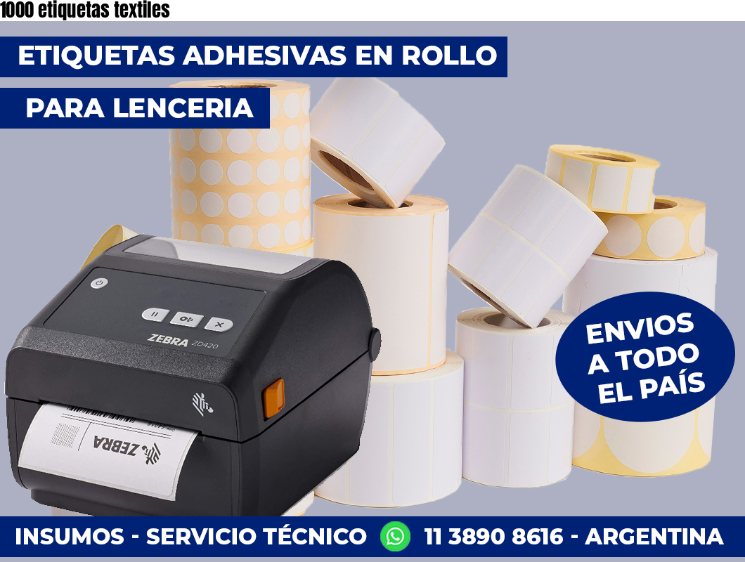 1000 etiquetas textiles
