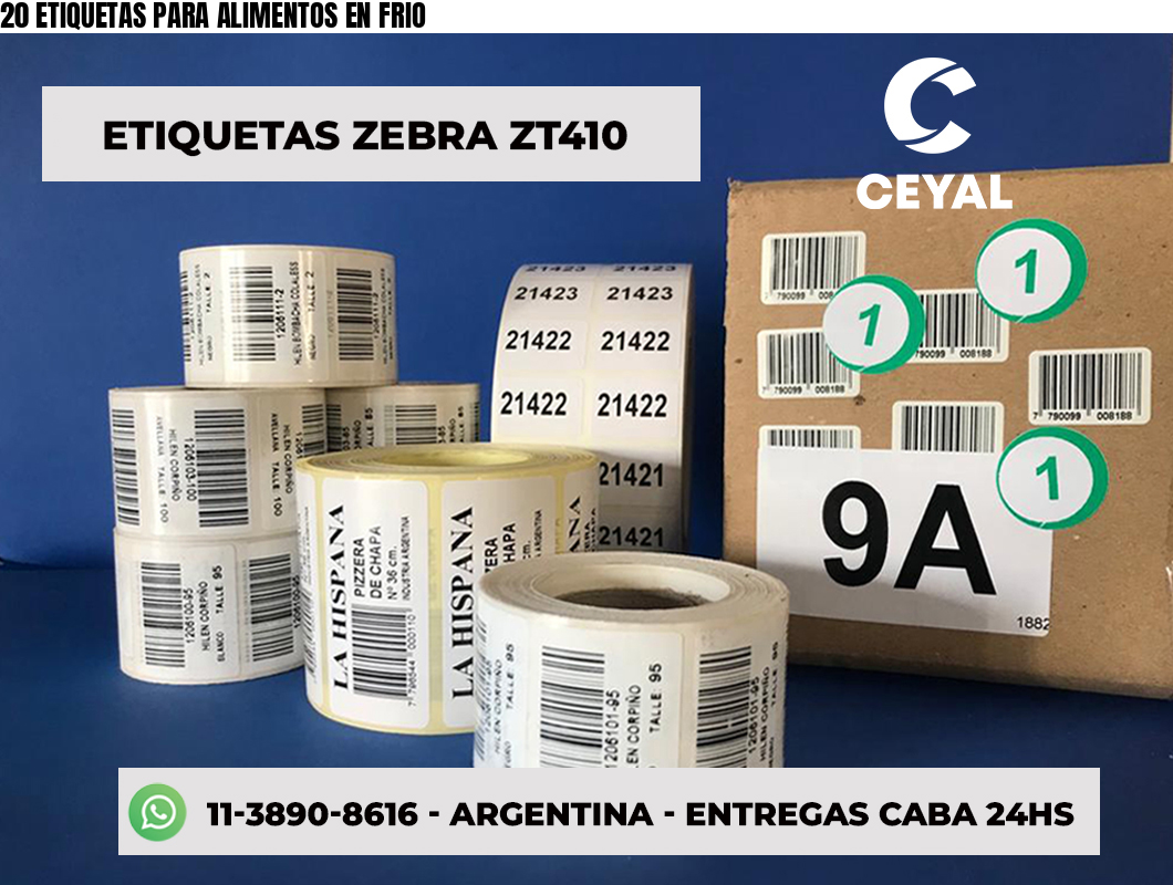 20 ETIQUETAS PARA ALIMENTOS EN FRIO