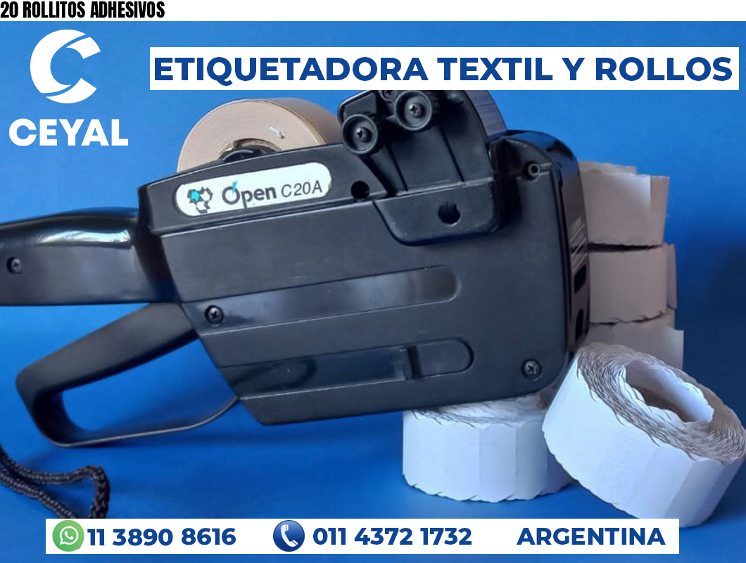 20 ROLLITOS ADHESIVOS
