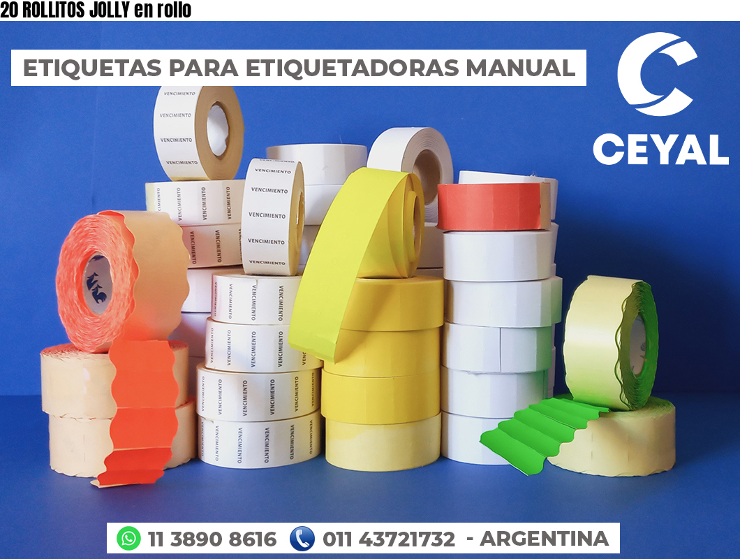 20 ROLLITOS JOLLY en rollo
