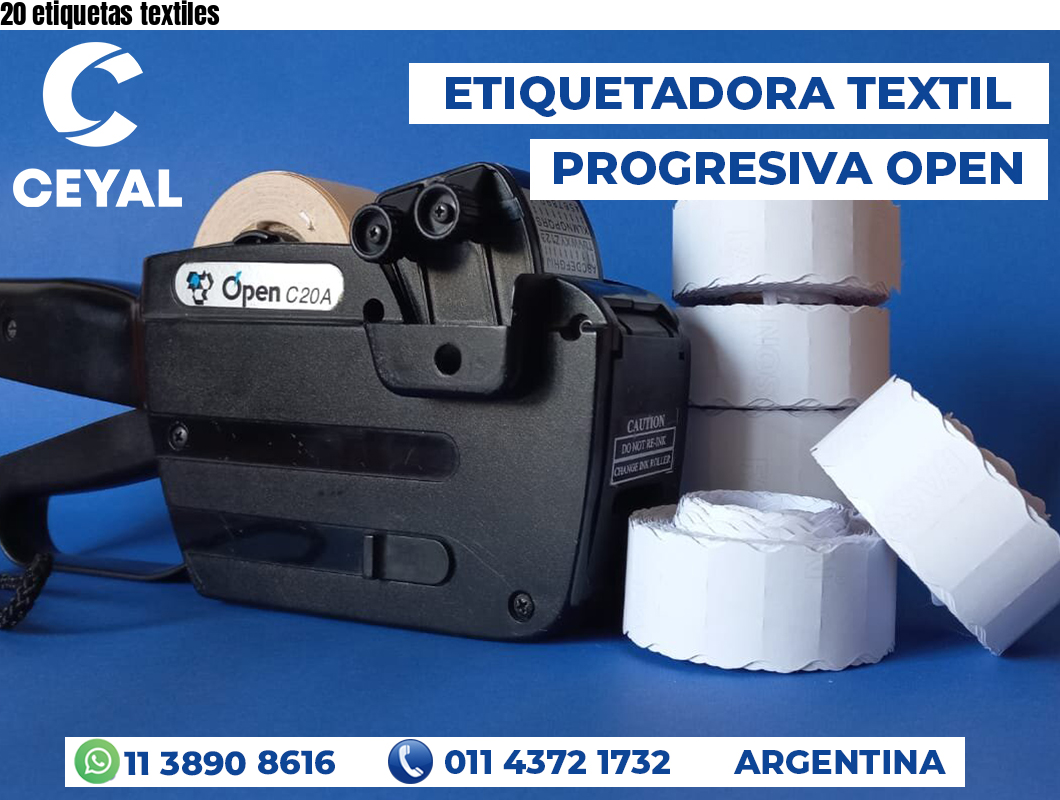 20 etiquetas textiles