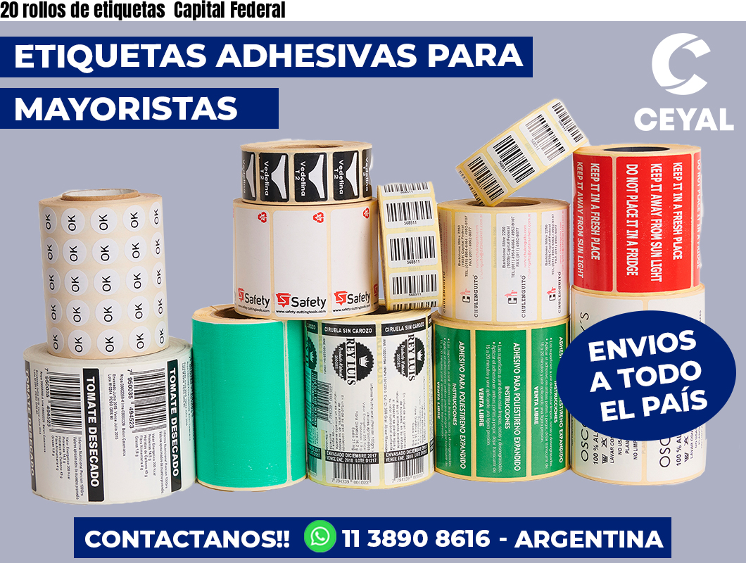 20 rollos de etiquetas  Capital Federal