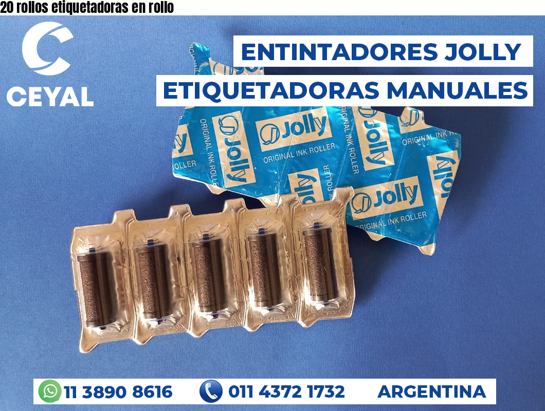 20 rollos etiquetadoras en rollo