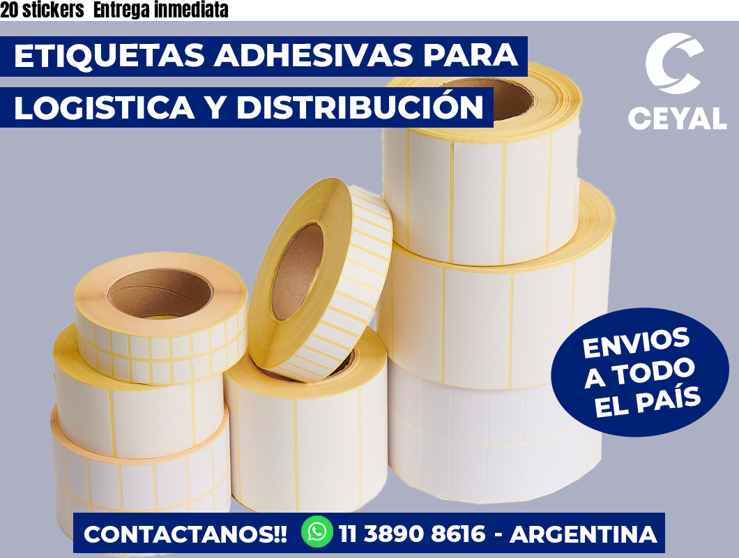 20 stickers Entrega inmediata