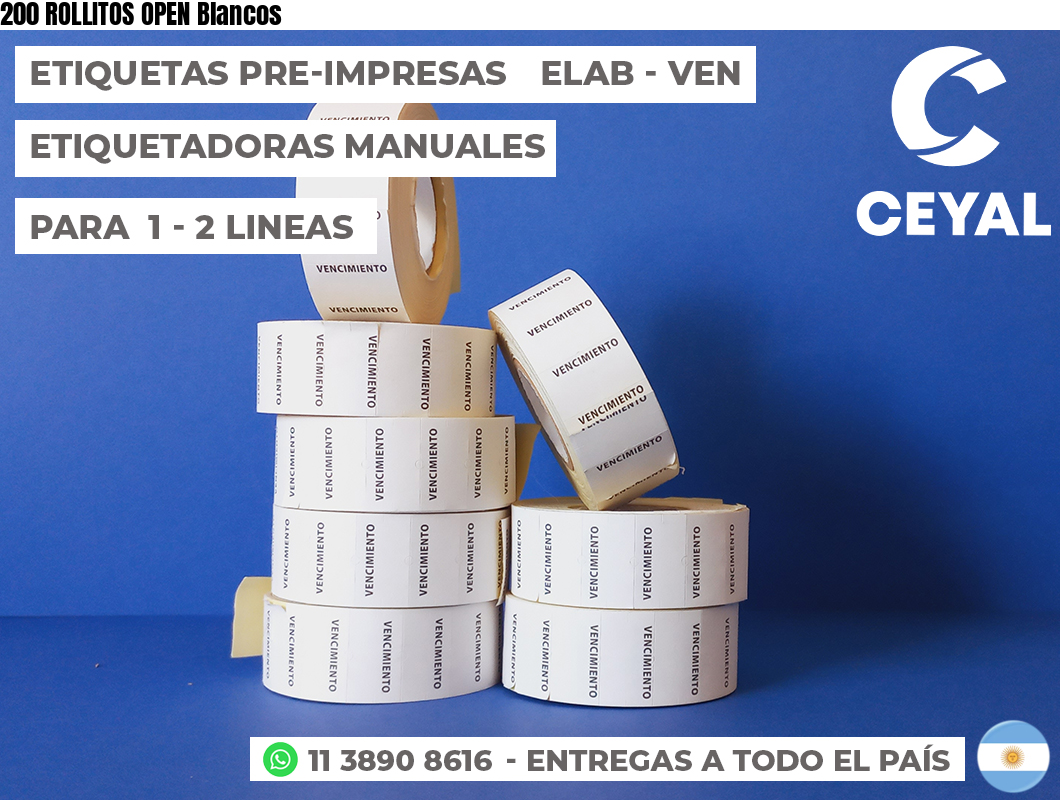 200 ROLLITOS OPEN Blancos