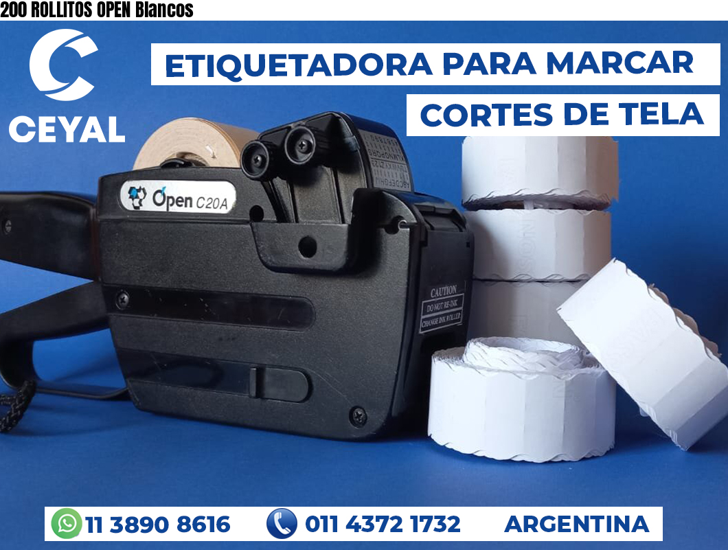 200 ROLLITOS OPEN Blancos