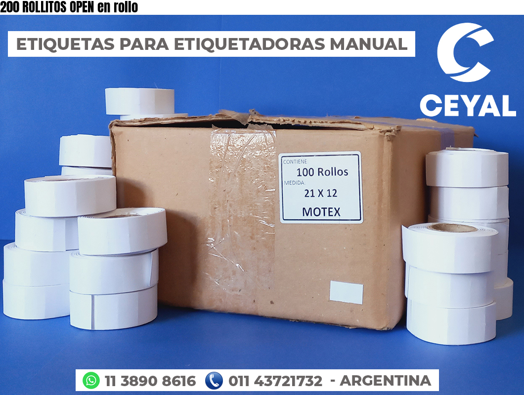 200 ROLLITOS OPEN en rollo