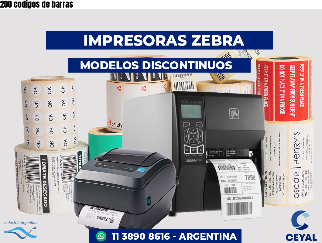 200 codigos de barras