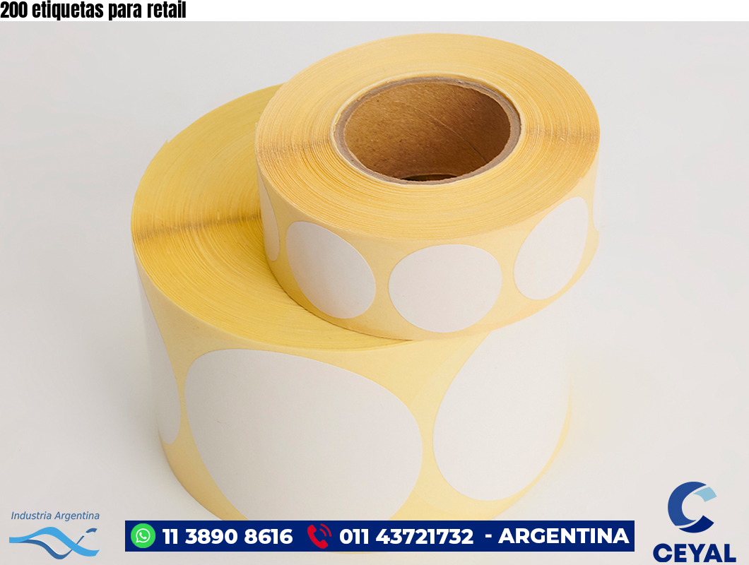 200 etiquetas para retail