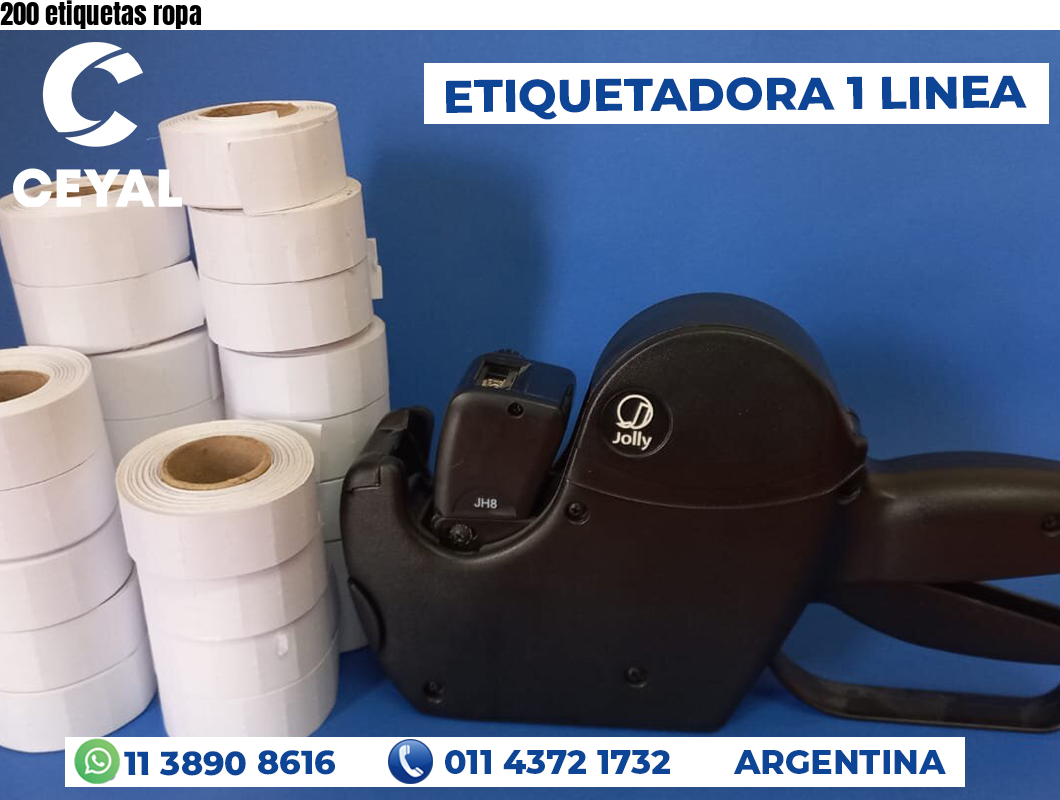200 etiquetas ropa