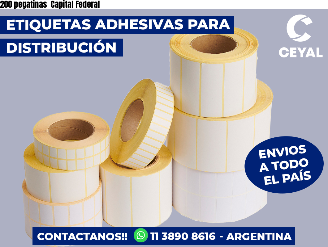 200 pegatinas Capital Federal