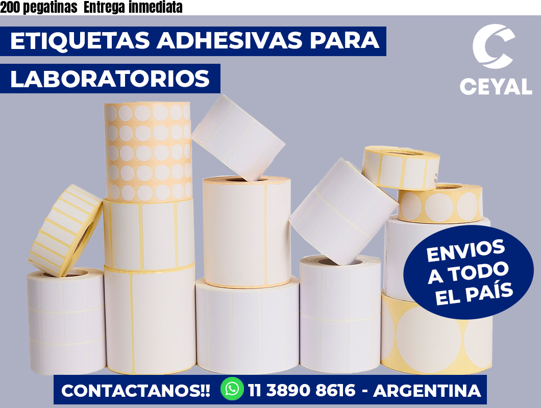 200 pegatinas Entrega inmediata