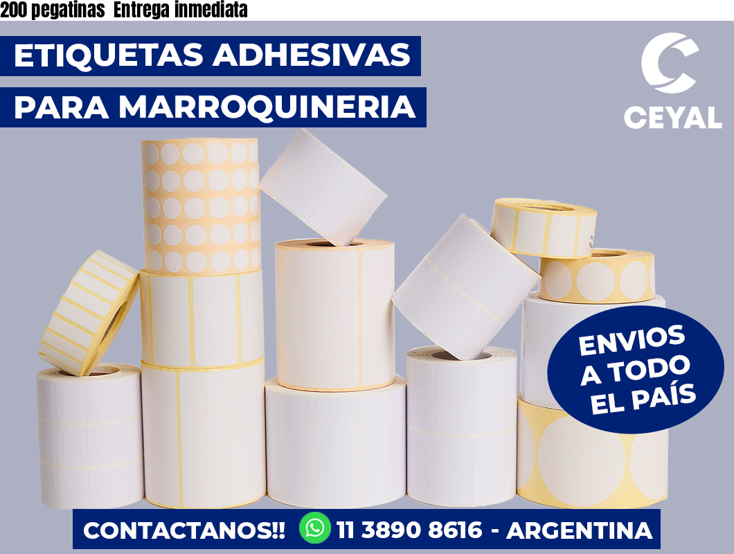 200 pegatinas Entrega inmediata