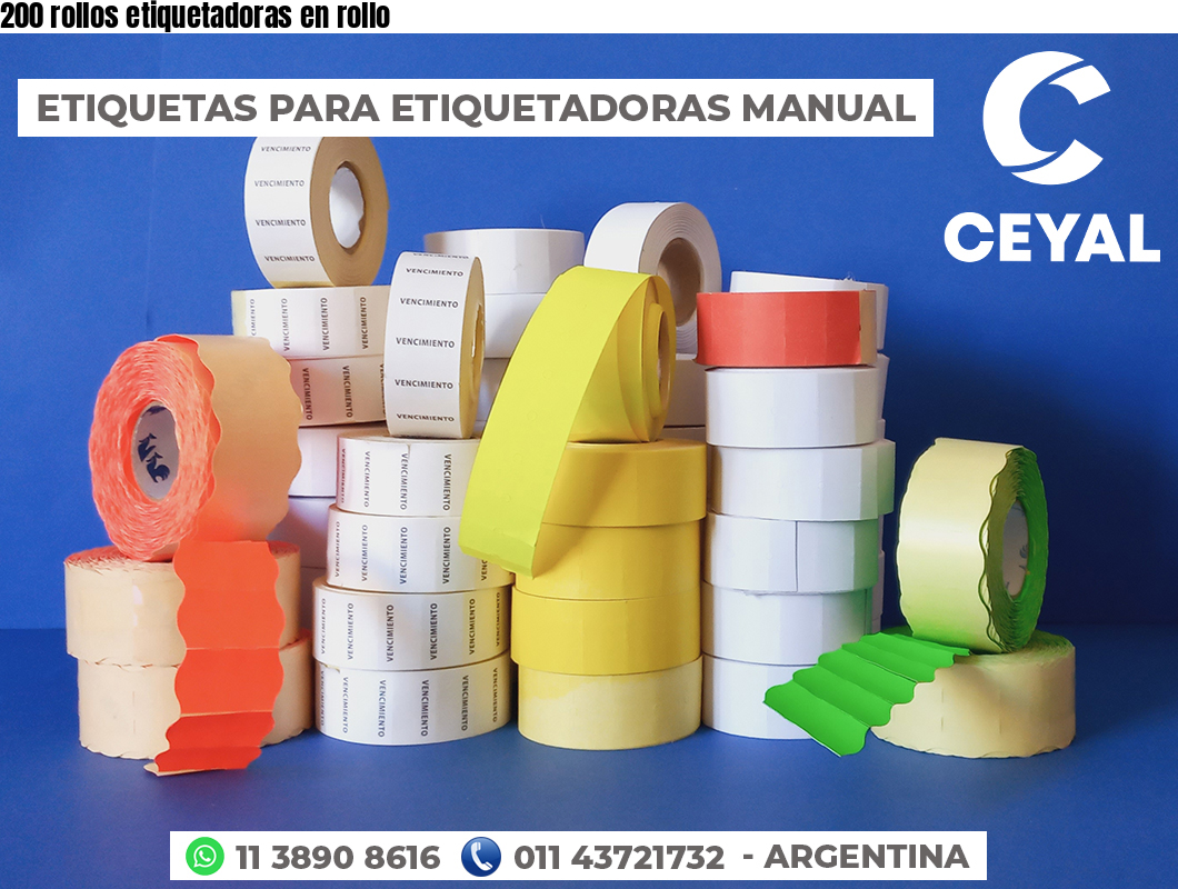 200 rollos etiquetadoras en rollo