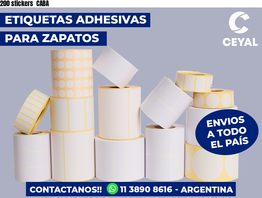 200 stickers CABA