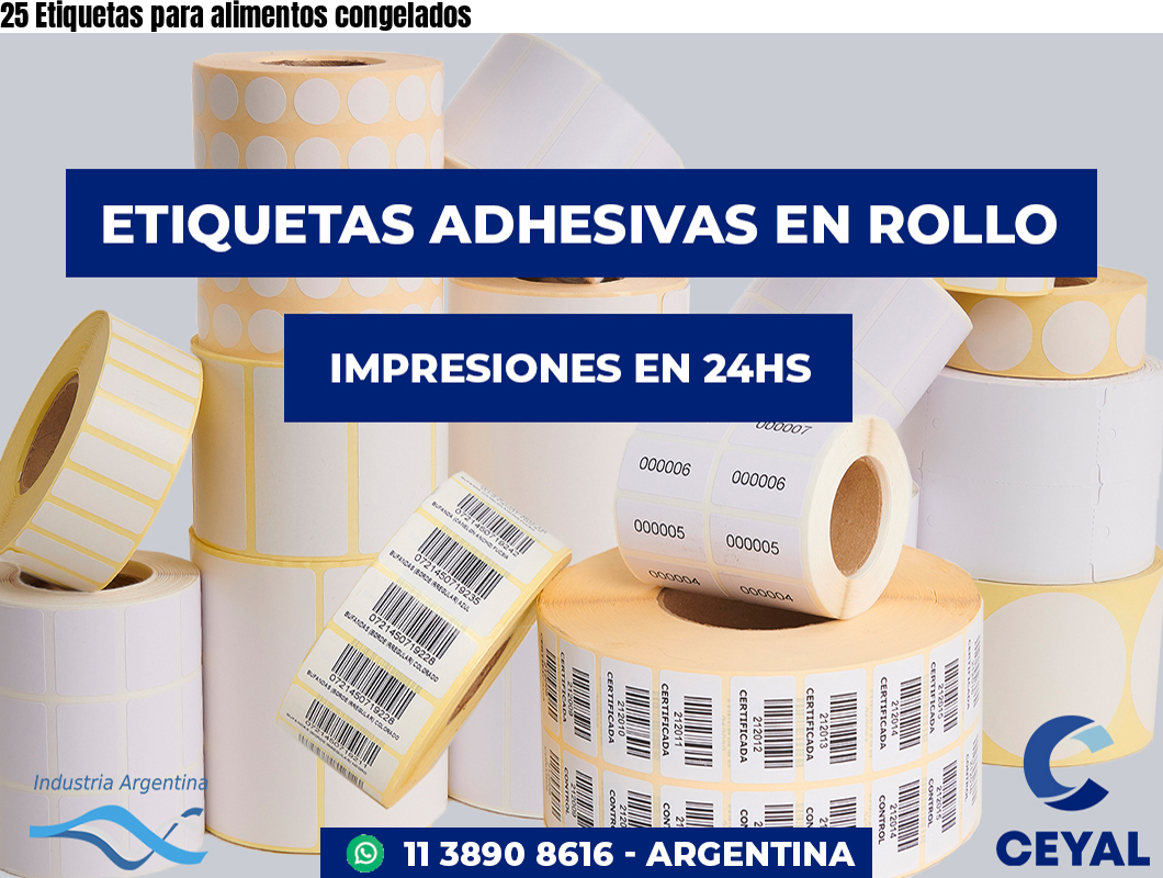 25 Etiquetas para alimentos congelados