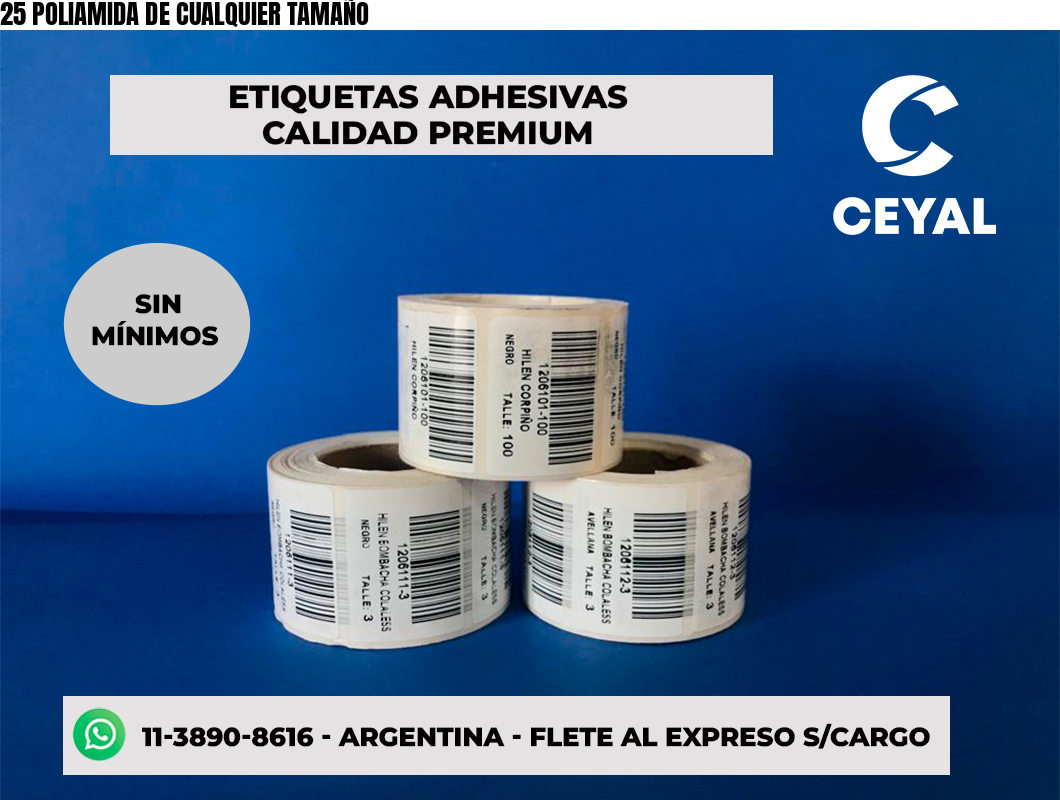 25 POLIAMIDA DE CUALQUIER TAMAÑO